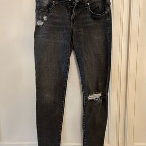 Lucky Brand Women's Black Distressed Skinny Jeans
